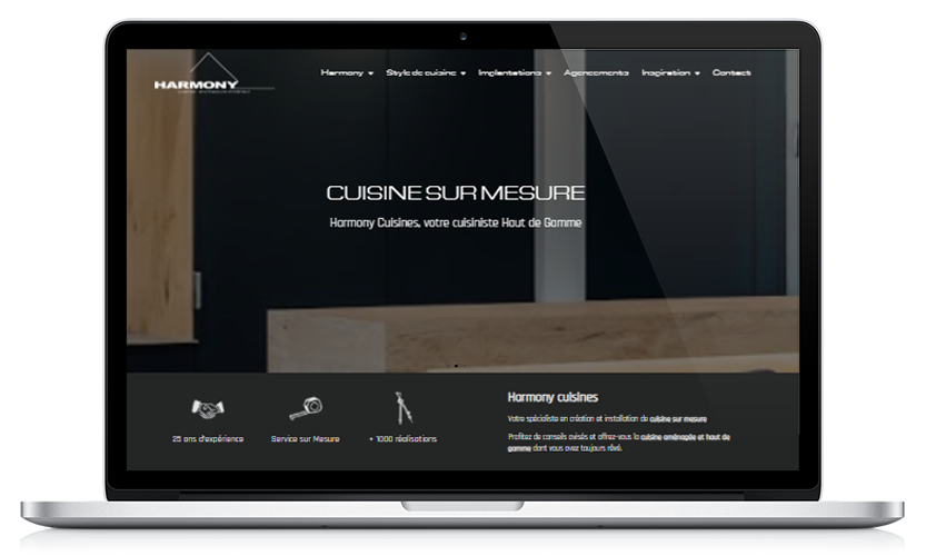 Harmony cuisines - Création de site Web valley